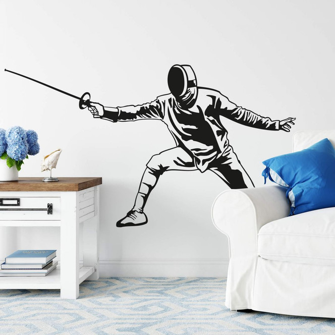 Wandtattoo Fechter
