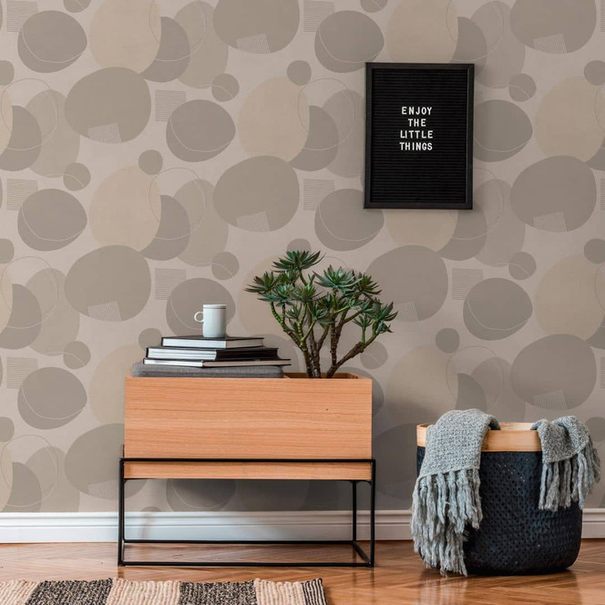 A.S. Création grafische Tapete Geo Effect Vliestapete grau, weiss