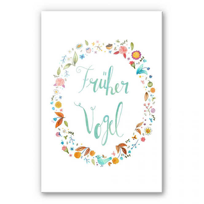 Acrylglasbild Loske - Früher Vogel