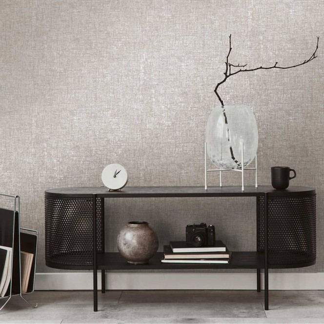 Fein strukturierte Designer-Tapete Mittelgrau - Urban Chic Vliestapete