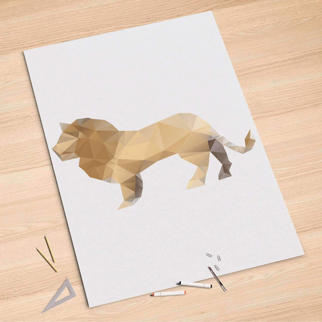 Folienbogen (100x150cm) - Origami Lion- Bild 1