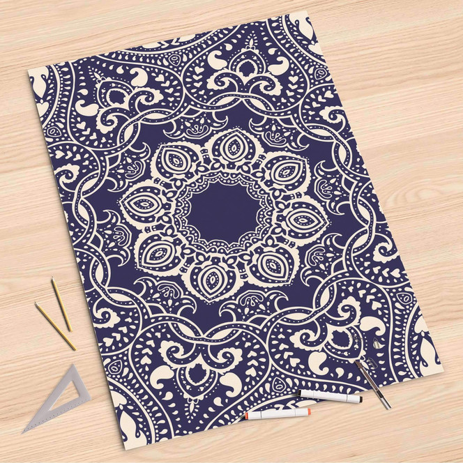 Folienbogen (80x120cm) - Blue Mandala- Bild 1