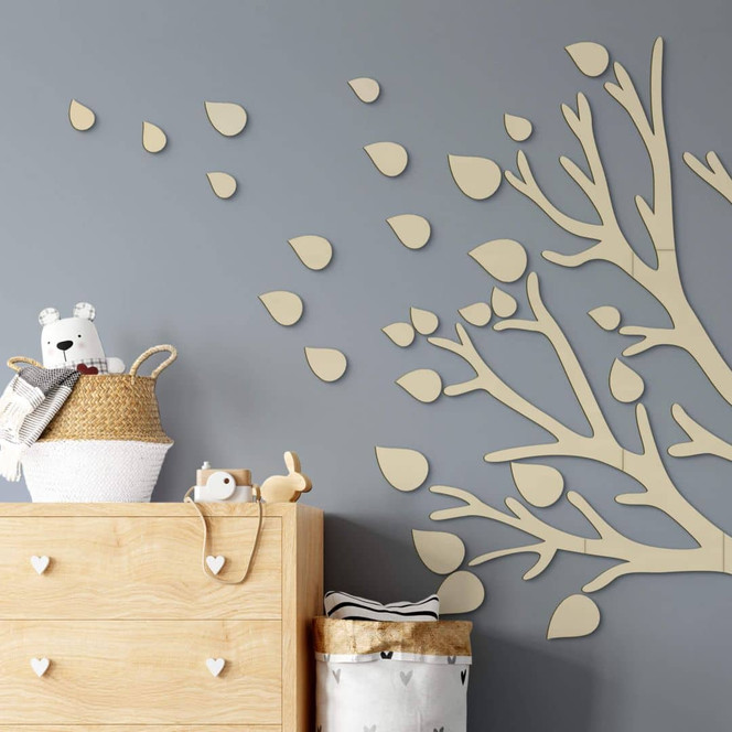 Holzdeko Pappel - Blätter-Set