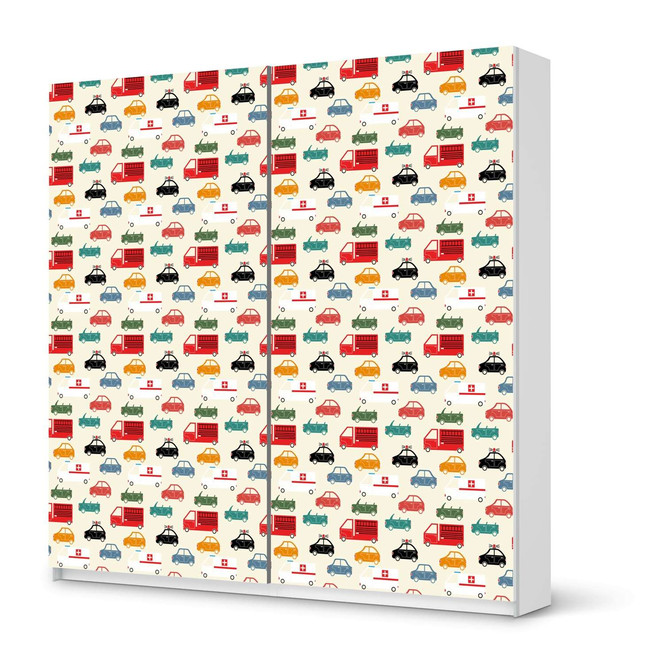 Möbel Klebefolie IKEA Pax Schrank 201cm Höhe - Schiebetür - Cars- Bild 1