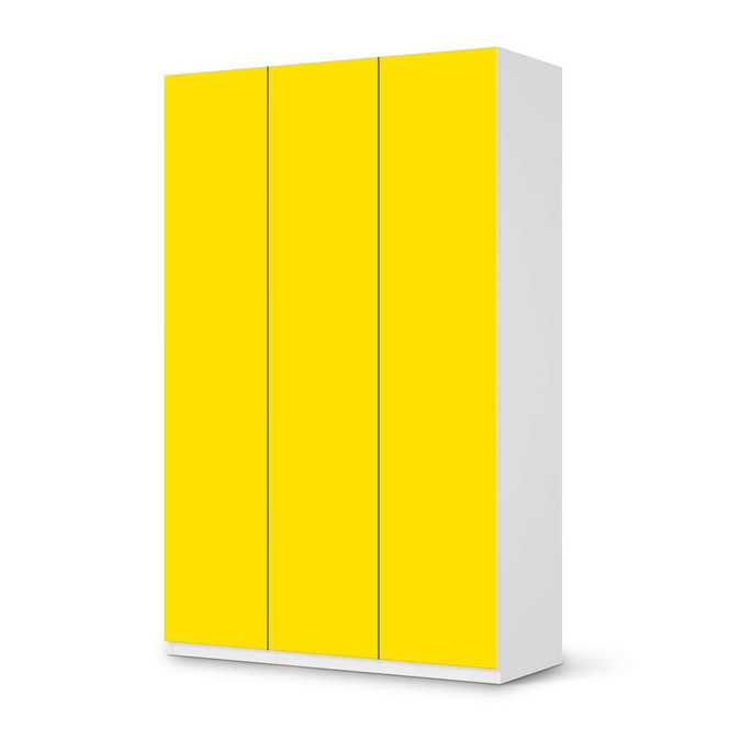 Möbelfolie IKEA Pax Schrank 236cm Höhe - 3 Türen - Gelb Dark- Bild 1