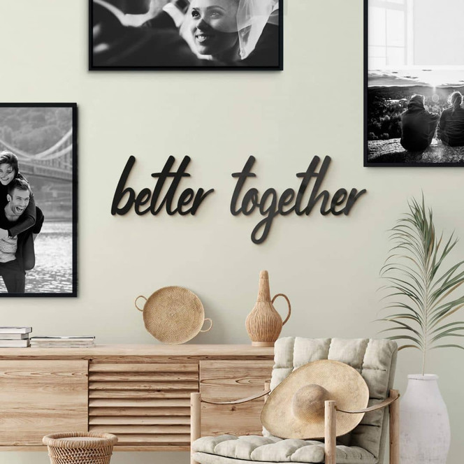 3D Acryldeko - Romantischer Spruch - better together