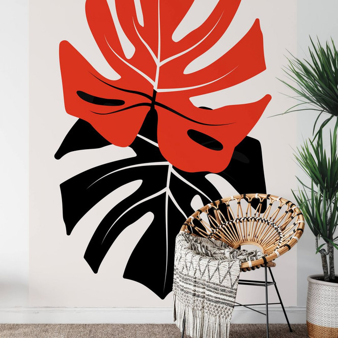 Fototapete Kubistika - Monstera Duett