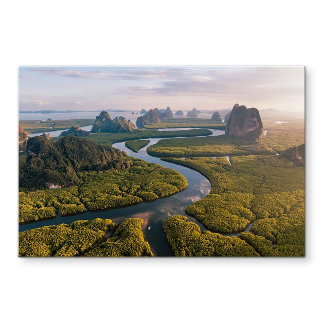 Glasbild Colombo - Idyllische Sicht