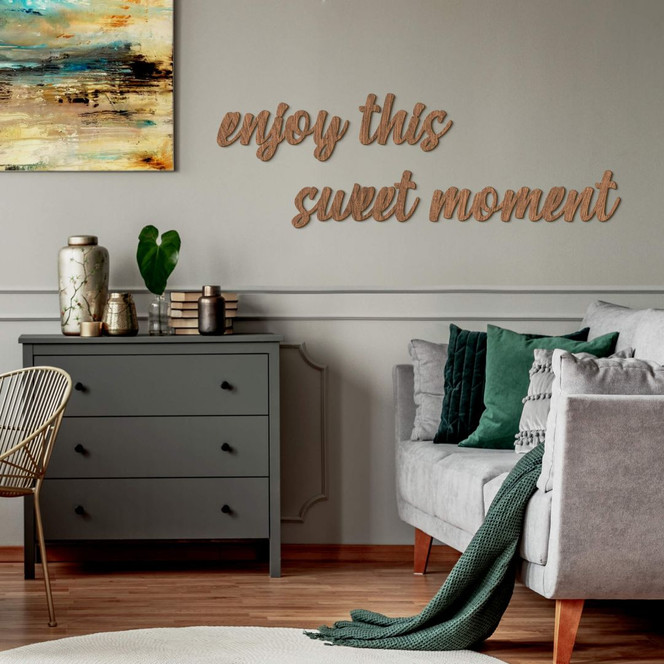 Holzbuchstaben Mahagoni Enjoy this sweet moment