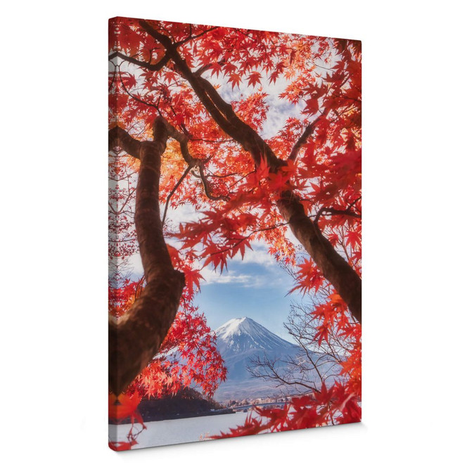 Leinwandbild Samejima - Rote Blätter