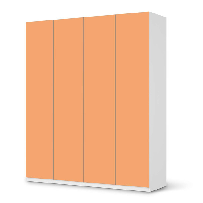 Möbelfolie IKEA Pax Schrank 236cm Höhe - 4 Türen - Orange Light- Bild 1