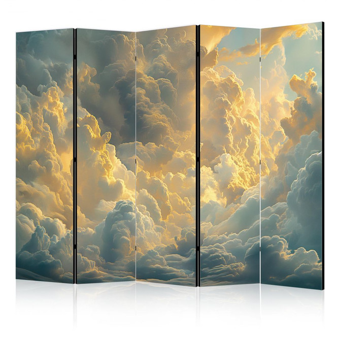 Paravent, Raumteiler freistehend, Trennwand - Last Breath: Evening Clouds, 5-teilig - 225 x 172 cm