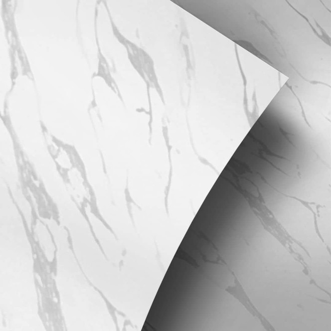 Klebefolie Marmor Optik, weiss-grau - Möbelfolie, Küchenrückwand, Badfolie, Fliesenaufkleber