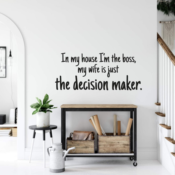Wandtattoo In my house I'm the boss...