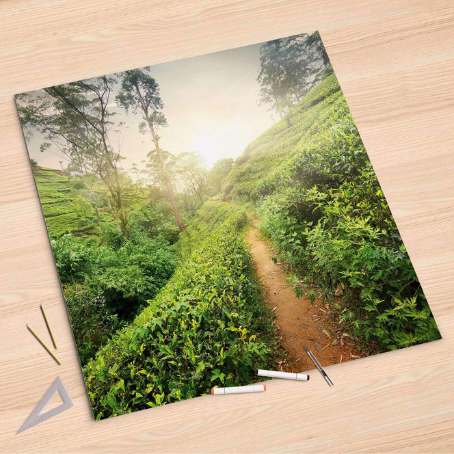 Folienbogen (90x90cm) - Green Tea Fields- Bild 1
