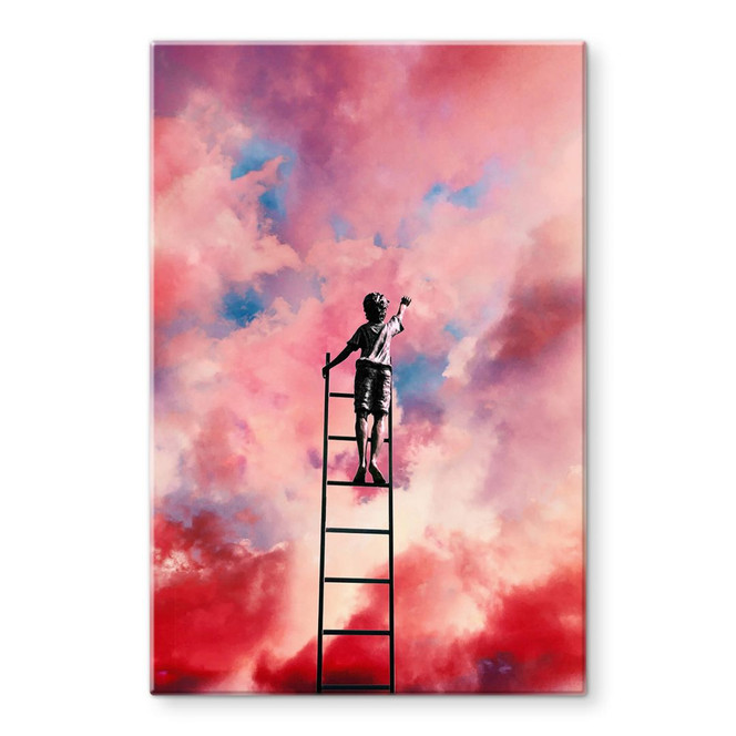 Glasbild Wolkenmaler - Surreale Kunst - Taudalpoi