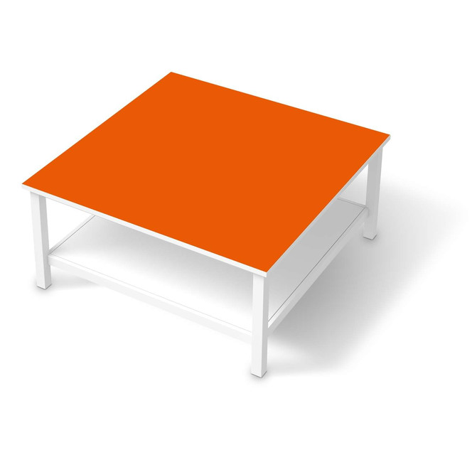 Klebefolie IKEA Hemnes Tisch 90x90cm - Orange Dark- Bild 1