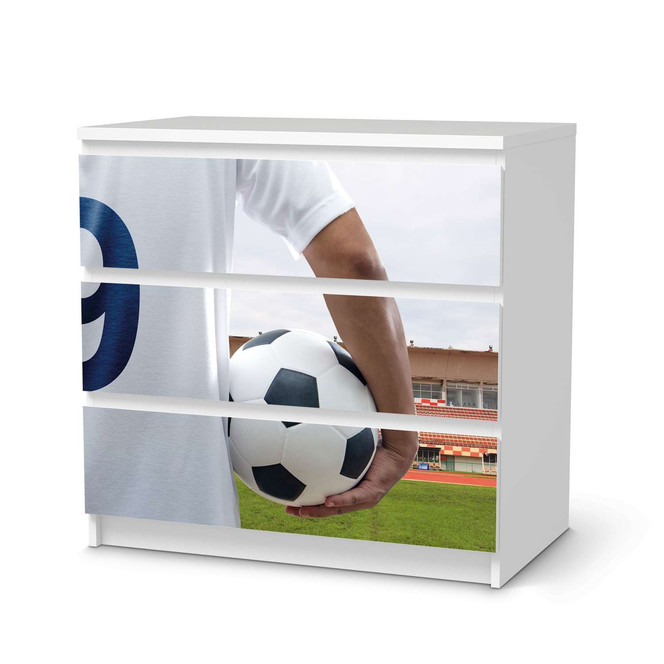 Klebefolie IKEA Malm Kommode 3 Schubladen - Footballmania- Bild 1