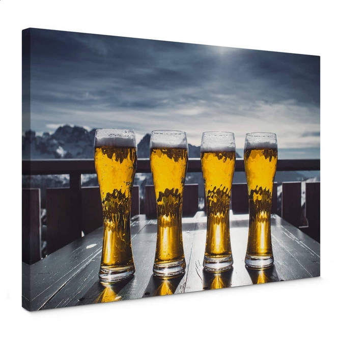 Leinwandbild Eiskaltes Bier