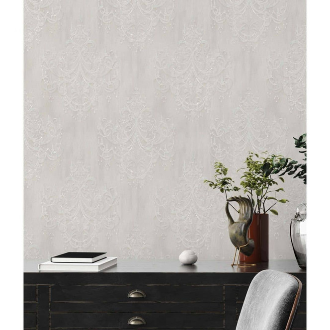 Livingwalls Barocktapete Mata Hari Vliestapete barock weiss, grau