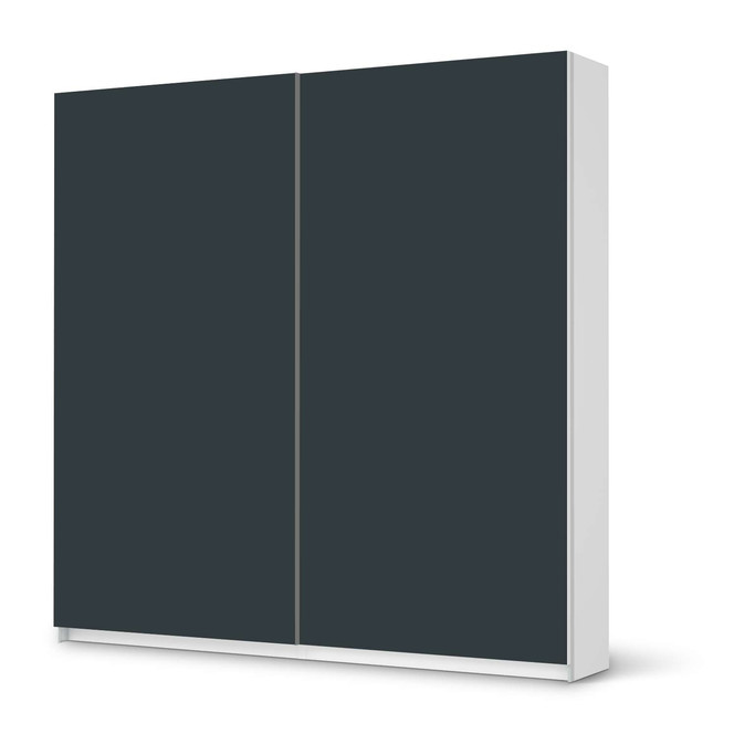 Möbel Klebefolie IKEA Pax Schrank 201cm Höhe - Schiebetür - Blaugrau Dark- Bild 1