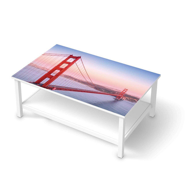 Möbelfolie IKEA Hemnes Tisch 118x75cm - Golden Gate- Bild 1