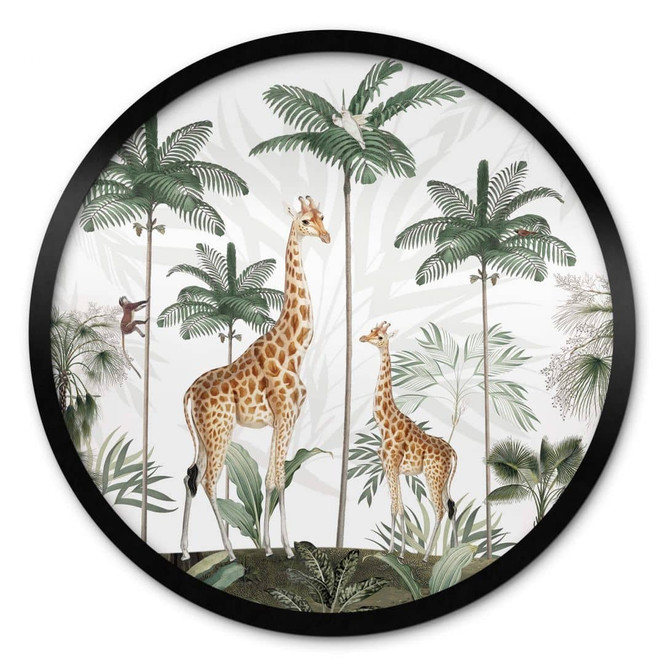 Poster Kikki Belle - Die Giraffen - Rund