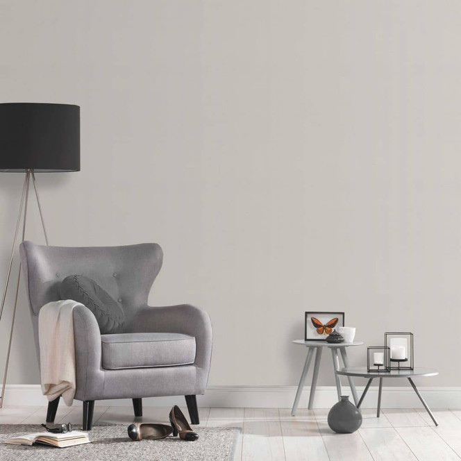 Unitapete Weiss Creme - Vliestapete Beige - Einfarbige Tapete Wohnzimmer