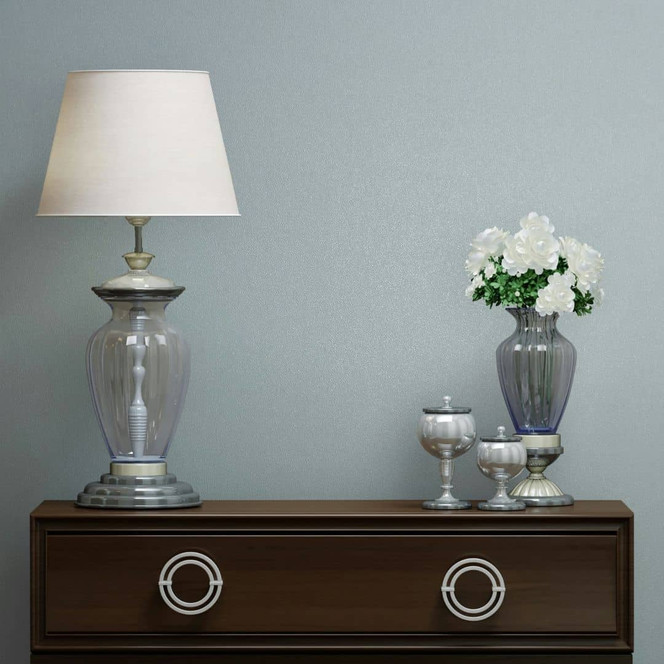 Vliestapete Uni, Struktur Uni Modern matt in Blau