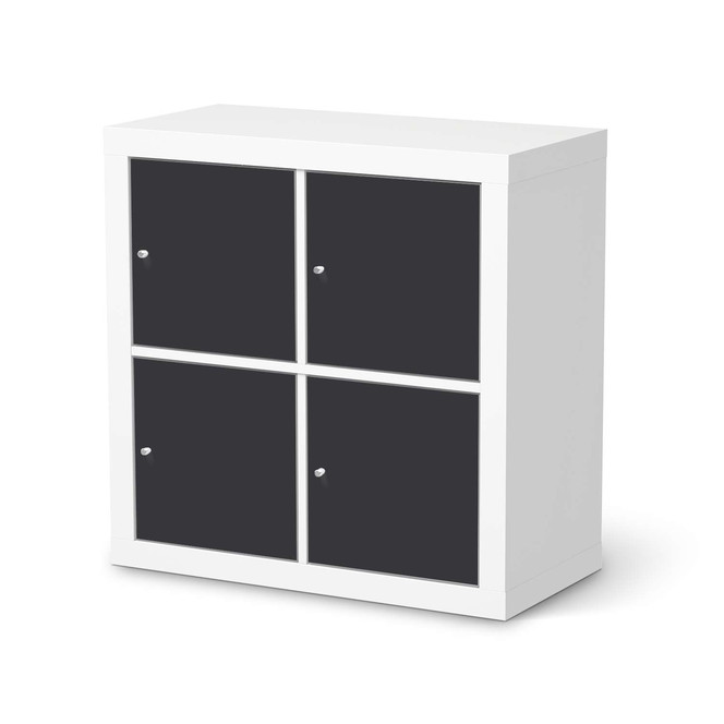Klebefolie IKEA Kallax Regal 4 Türen - Grau Dark- Bild 1