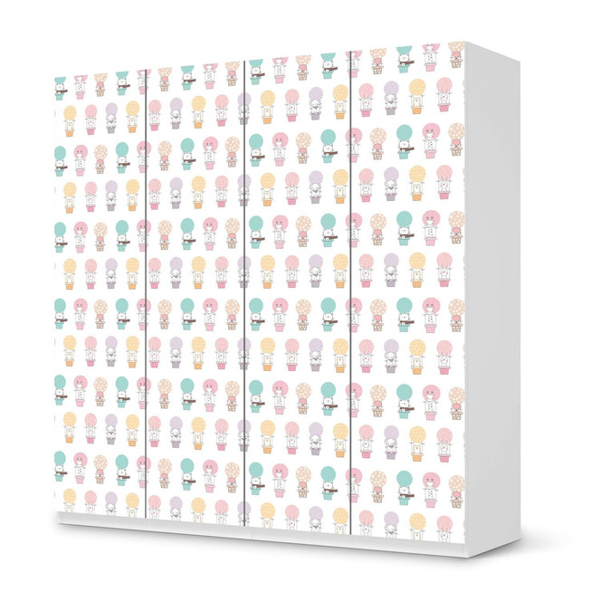 Klebefolie IKEA Pax Schrank 201cm Höhe - 4 Türen - Flying Animals- Bild 1
