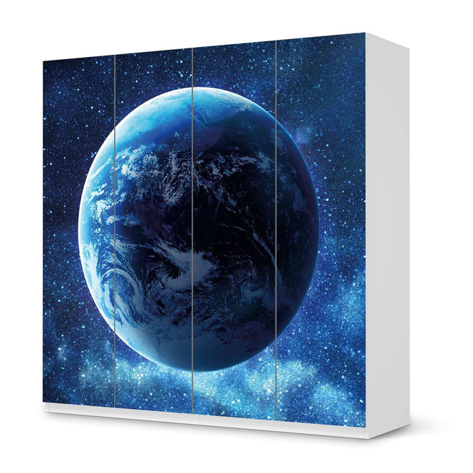 Klebefolie IKEA Pax Schrank 201cm Höhe - 4 Türen - Planet Blue- Bild 1