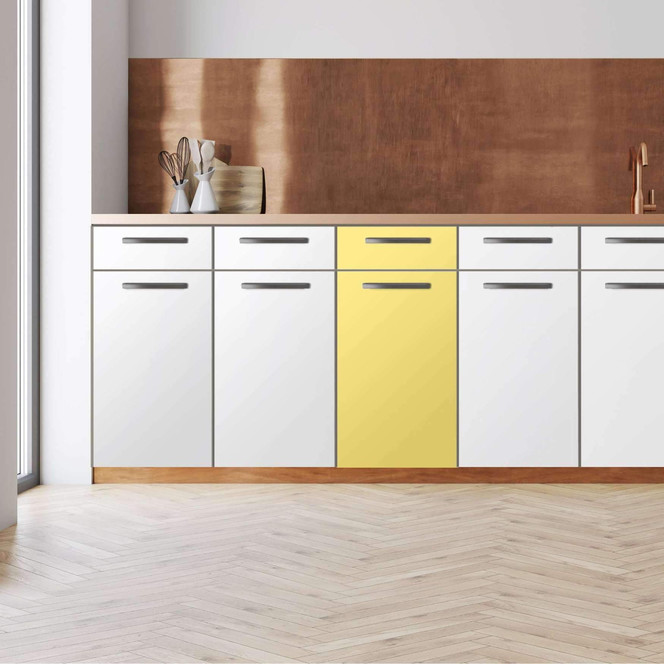 Küchenfolie - Unterschrank 40cm Breite - Gelb Light