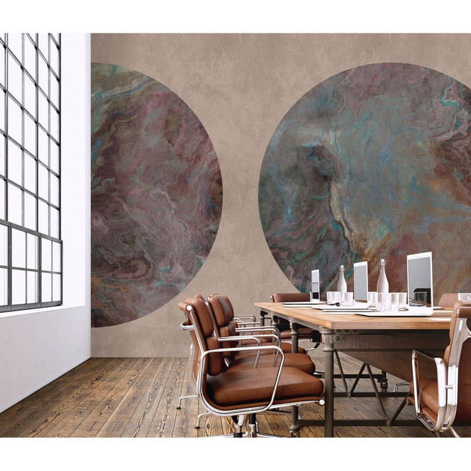 Livingwalls Fototapete Walls by Patel 3 Jupiter 1 beige, blau, violette, gelb, grün - Bild 1