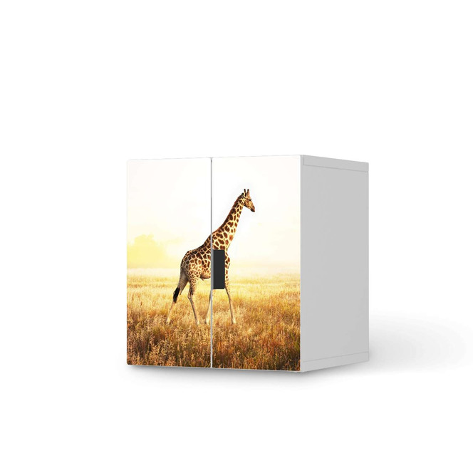 Möbelfolie IKEA Stuva / Malad Schrank - 2 kleine Türen - Savanna Giraffe- Bild 1
