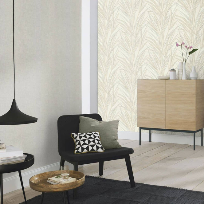 Rasch Vliestapete, Mustertapete Welcome Home cremeweiss