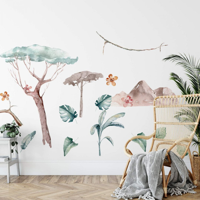 Wandtattoo Kvilis - Dschungel Welt Set (18-teilig)