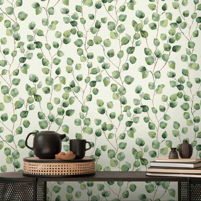 A.S. Création Vliestapete Greenery Blumentapete floral grün, weiss