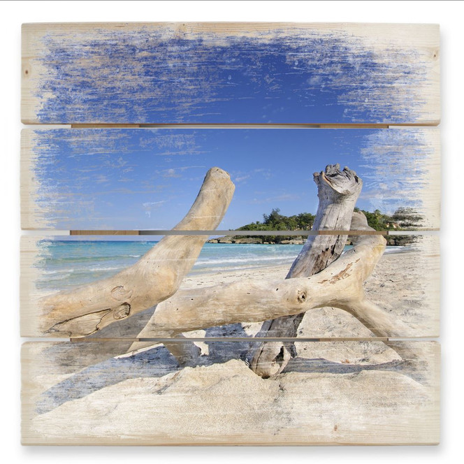 Holzbild Treibgut - 40 x 41.5 cm