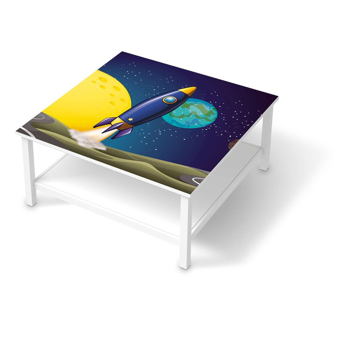 Klebefolie IKEA Hemnes Tisch 90x90cm - Space Rocket- Bild 1