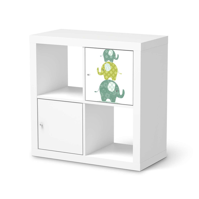 Möbelfolie IKEA Kallax Regal 1 Türe - Elephants- Bild 1