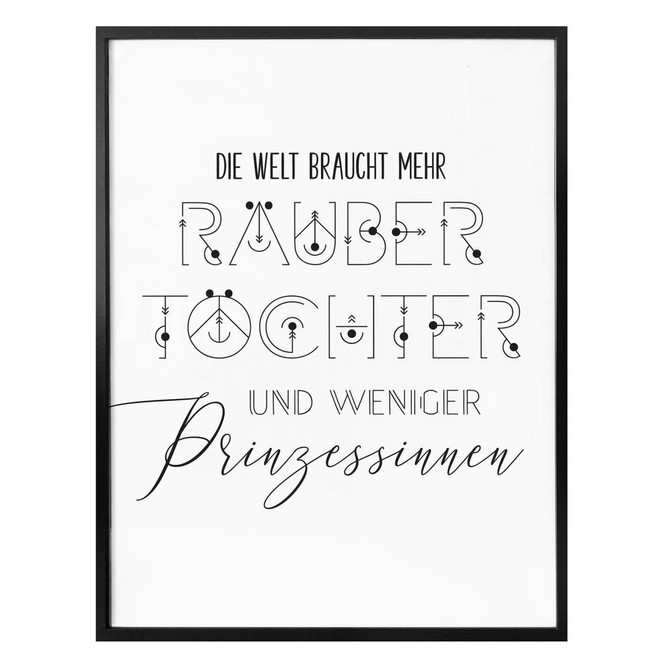 Poster Die Welt braucht mehr Räubertöchter