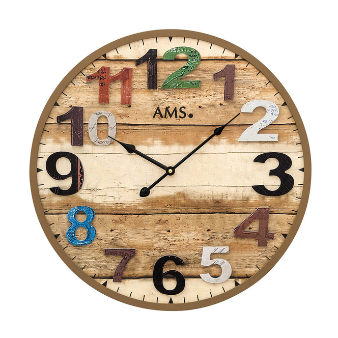 Wanduhr Holzgehäuse braun antik