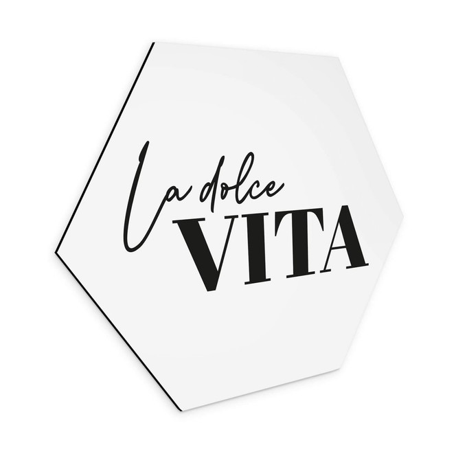 Hexagon Wandbild La Dolce Vita - Alu-Dibond