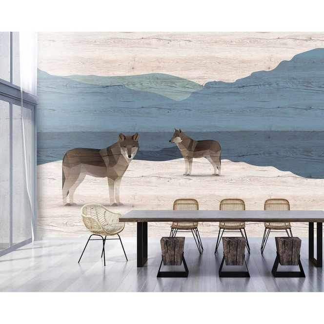 Livingwalls Fototapete Walls by Patel 3 Yukon 1 blau, braun - Bild 1