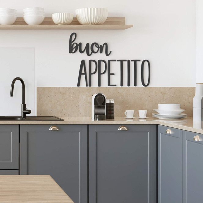 MDF Schriftzug - Spruch für die Küche - Buon Appetito