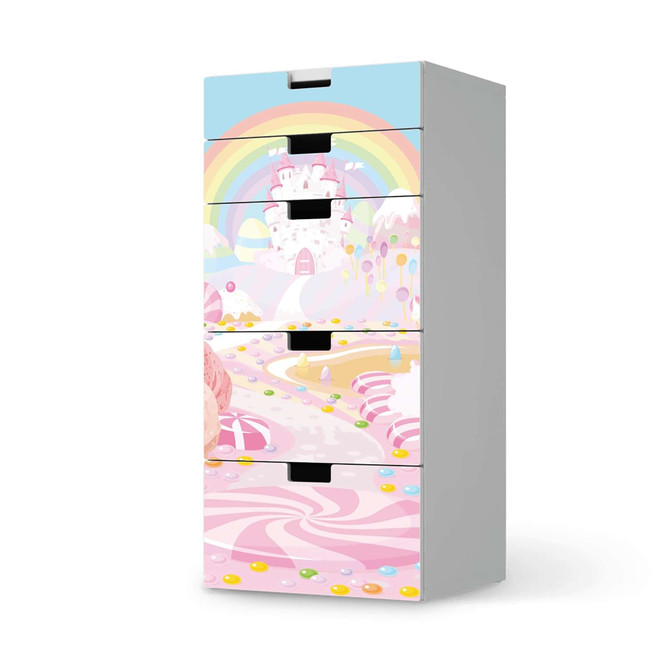Möbel Klebefolie IKEA Stuva / Malad Kommode - 5 Schubladen - Candyland- Bild 1