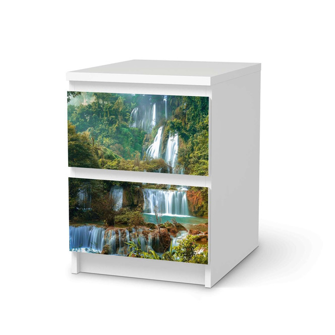 Möbelfolie IKEA Malm Kommode 2 Schubladen - Rainforest- Bild 1