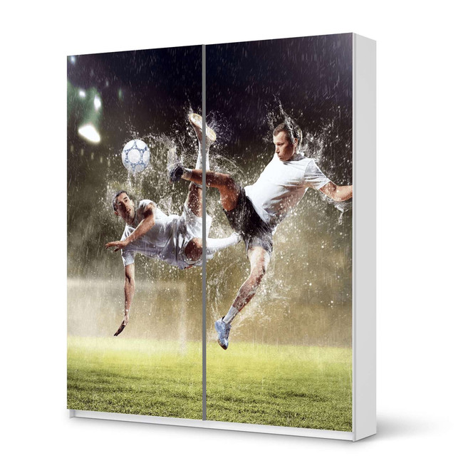 Möbelfolie IKEA Pax Schrank 236cm Höhe - Schiebetür - Soccer- Bild 1