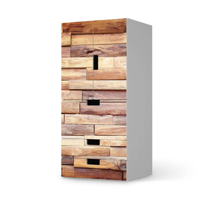 Möbelfolie IKEA Stuva / Malad - 3 Schubladen und 2 kleine Türen - Artwood- Bild 1